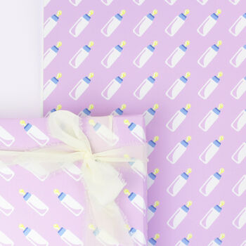 Adorable Baby Bottle Gift Wrapping Paper – Luxury And Sustainability Combined, 7 of 8