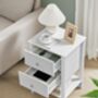 Set Of One/Two Bamboo Bedside Table Cloud White, thumbnail 3 of 6