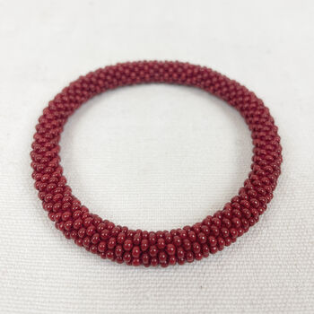 Fair Trade Handmade Glass Bead Tube Bracelets Mix Match, 5 of 12