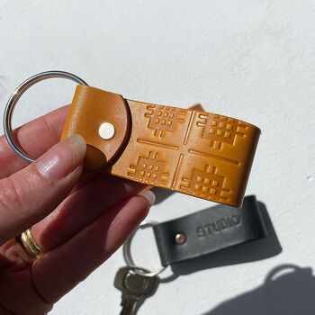 Personalised Leather Keyring With Welsh Detail, 5 of 10