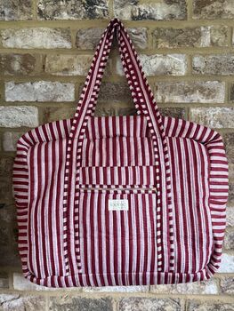 Hand Block Printed Extra Large Weekender Bag, 4 of 7