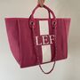 Personalised Stripe Style Chain Large Initial Tote Bags, thumbnail 8 of 8