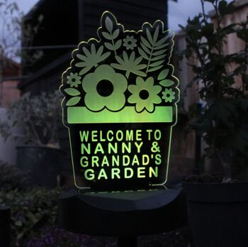Personalised Plant Pot Design Outdoor Solar Light, 3 of 8