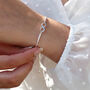 Sterling Silver And Crystal Infinity Slider Bracelet, thumbnail 1 of 3
