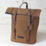 Vintage Style Leather And Canvas Backpack, thumbnail 7 of 12