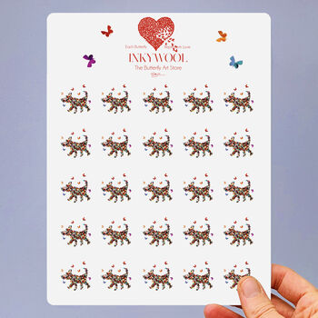 Butterfly Snowflake Christmas Stickers, 25 Stickers, 5 of 9