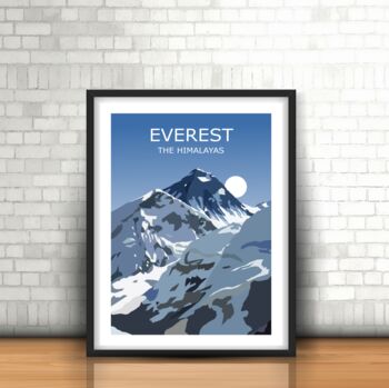 Mount Everest Worlds Highest Mountain Art Print, 3 of 3