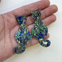 Abalone Cat Dangle Earrings, thumbnail 11 of 11