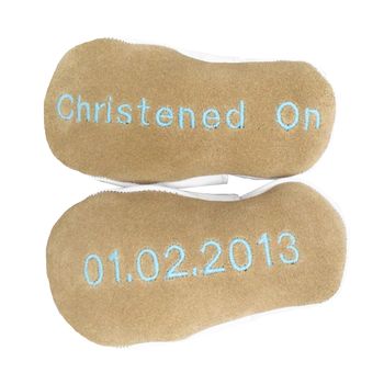 Personalised Heart Christening Shoes, 9 of 12