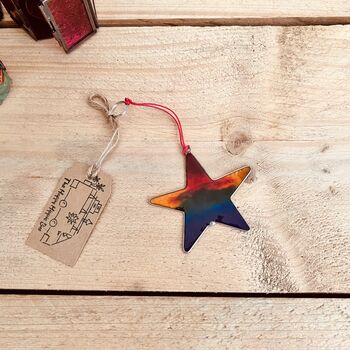 Tiny Star Sun Catcher Rainbow Resin Window Decor, 3 of 5
