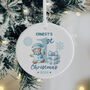 Personalised Pink Or Blue Baby's 1st Christmas Bauble, thumbnail 2 of 7