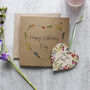 Valentine's Day Personalised Card And Wooden Heart, thumbnail 2 of 9