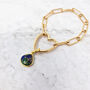 18k Gold Vermeil Plated May Birthstone Azurite Bracelet, thumbnail 1 of 3