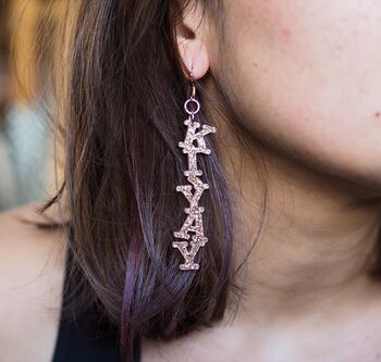 Yippee Kiyay Dangle Earring, 2 of 3