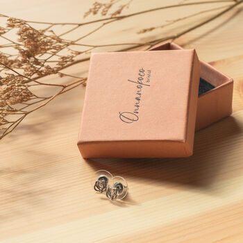 Dainty Silver Flower Earrings For Women, 5 of 7