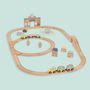 Personalised Colourful Wooden Toy Train Set 3y+, thumbnail 1 of 5