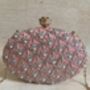 Salmon Pink Oval Pearl Clutch Bag, thumbnail 4 of 10