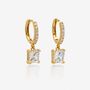 Shikaku 18 K Gold Plated Stone Earrings, thumbnail 3 of 6