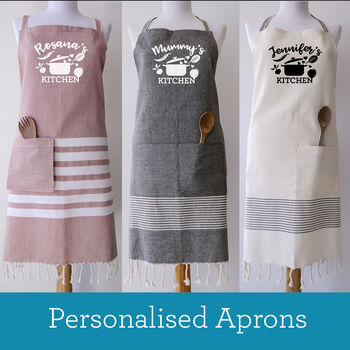 Personalised Pure Cotton Kitchen Apron, 2 of 12