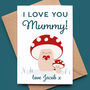 Personalised Mummy Toadstool Mother's Day Card, thumbnail 3 of 5