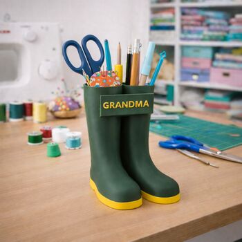 Personalised Welly Boot Pen Holder, 5 of 6