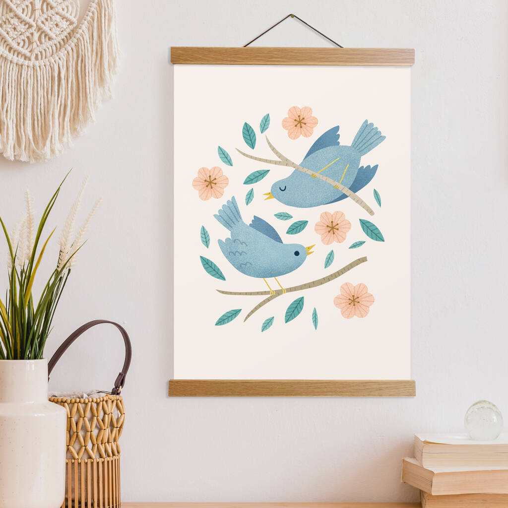 Birds And Blossom Print