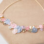 Hammered Pastel Multi Tone Statement Necklace, thumbnail 3 of 6