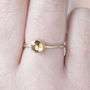 Solid Gold August Birthstone Peridot Stacking Ring, thumbnail 4 of 5