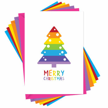 Rainbow Christmas Tree Card, 3 of 3