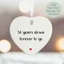 Personalised 50th Anniversary Porcelain Heart Keepsake, thumbnail 1 of 2
