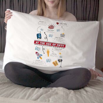 Personalised 50th Birthday Pillowcase Gift, 4 of 7