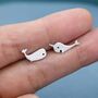 Mismatched Whale And Narwhale Stud Earrings, thumbnail 3 of 9