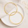 9ct Gold Sleeper Hoop Earrings – 37mm, thumbnail 4 of 8