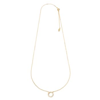 9ct Solid Gold Diamond Circle Necklace, 3 of 4