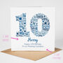 Blue Star Personalised 10th Birthday Card, thumbnail 4 of 5