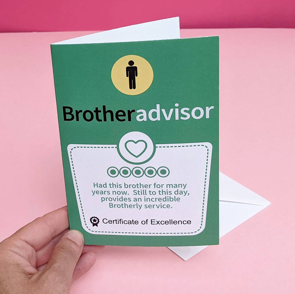 Brother Advisor Review Greetings Card, 1 of 2