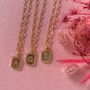 Gold Plated Sparkly Initial Charm Necklace, thumbnail 1 of 4