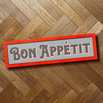 'Bon Appétit' French Framed Long Landscape Print, 2 of 4