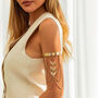 Bohemian Chunky Gold Plated Upper Arm Cuff, thumbnail 6 of 8