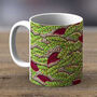 Green And Burgundy Kitenge Print Fabric Mug 29, thumbnail 1 of 2