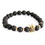 Crown Charm Lava Stone Bracelet, thumbnail 1 of 2