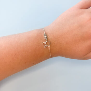 Sterling Silver Carrot And Bunny Bracelet, 5 of 7