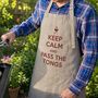 'Keep Calm And Pass The Tongs' BBQ Apron, thumbnail 1 of 5