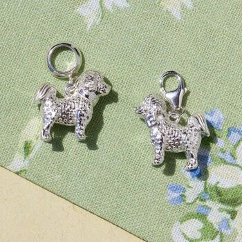 Bichon Charm Sterling Silver, 2 of 6
