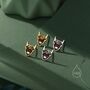 Sterling Silver Enamel Highland Cow Stud Earrings, thumbnail 5 of 12