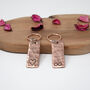 9th Anniversary Copper 'Tag' Keyring. Handmade Anniversary Gift, thumbnail 2 of 9