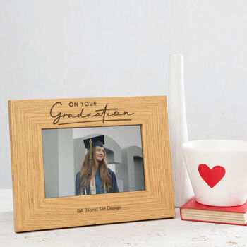 Engraved 'On Your Graduation' Photo Frame Gift, 2 of 6