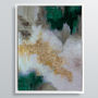 'Bella Verde' Framed Giclée Abstract Canvas Print Art, thumbnail 3 of 6
