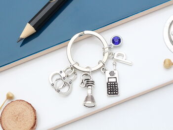 Police Officer Personalised Keyring New Officer, 6 of 10