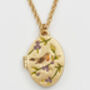 Robin And Blackberry Gold Locket Chain Necklace, thumbnail 3 of 8